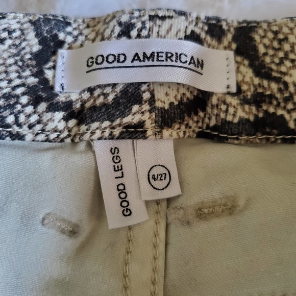 Good American Hight Waist Snake Print Jeans - Picture 3 of 9